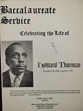 Rare Baccalaureate Service Celebrating The Life Of Howard THURMAN Morehouse... picture