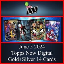 TOPPS MARVEL COLLECT TOPPS NOW JUNE 5 2024 GOLD+SILVER 14 CARD SET picture