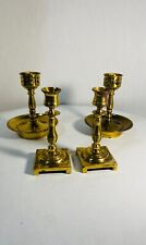 Vintage England Brass Candle Stick Holder Set of 4 Pcs in Two Different Pairs 6