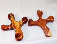 Holding Crosses Hand Made Wood Pair Praying Comfort Caring - Cross of Life Poem picture