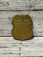 Vintage Melvin Purvis Junior G-MAN  Corps Badge 1930's, 1940's picture