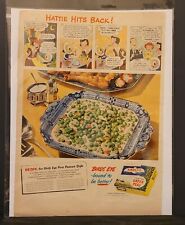 Birds Eye Frosted Foods Quick-Frozen Green Peas Comic Strip VTG Print Ad 1949 picture