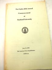 The Eighty Fifth Annual Commencement at Stanford University 1976 Program picture