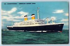 c1940's SS City Constitution American Export Lines Transatlantic Vessel Postcard picture