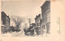 Groton NY Main Street Looking South Horse Drawn Sled Winter 1905 Postcard picture