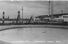 RPPC Freemont Nebraska 1950s Swimming Pool & Tall Slides Vintage Photo Postcard picture