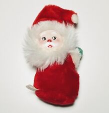 Vintage RUSS 4”  Plush Santa Claus Clip-on Christmas Tree Hugger Ornament Korea picture