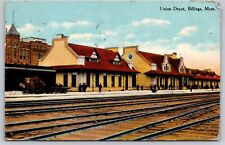 Postcard  Union Depot Billings Montana 1910 picture