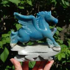 5.25in XL Trolleite Quartz Crystal Hand Carved Pegasus Unicorn, Pernambuco, Braz picture