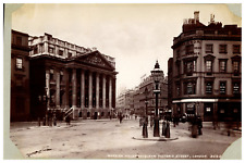 England, London, Mansion House and Queen Victoria Street Vintage Print, Tirag picture