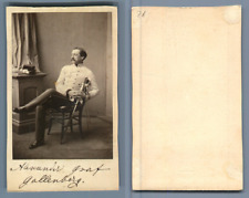 Count Alexander Gallenberg CDV, Vintage Albumen Business Card, Album Print picture