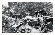 RPPC Train Wreck, Vermont - Montpelier & Wells River Railroad Head On - Repro picture