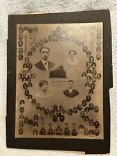 Antq. Photo On Board Oaktown High School IN Class Of 1911 Composite Genealogy picture