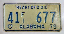 1979 ALABAMA LICENSE PLATE 🔥FREE SHIPPING🔥 41 FI 677 ~ VINTAGE HEART OF DIXIE picture