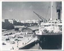 1942 Press Photo Bizerte Tunisia Naval Base on Waterfront - ner27361 picture