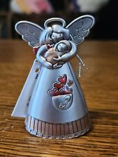 NIB Ganz Baby Girl's Angel Pewter Keepsake With Red Hearts Pink Blanket picture