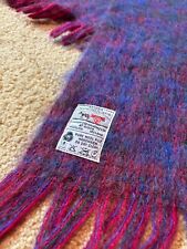 Avoca Handweavers Ireland Irish Wool Throw Lap Blanket Plaid Blue Red 58 x 34 picture