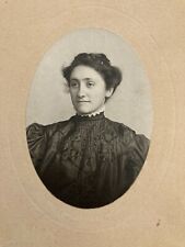 Antique Cabinet Card Victorian Edwardian Pretty Woman Grand Island Nebraska picture