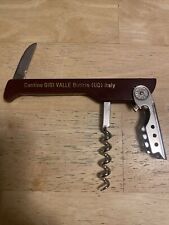 Vintage Cantine Gigi Valle Buttrio Italian Wines Opener Cork Screw Foil Cutter picture