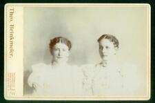 S1, 000-10, 1880s, Cabinet Card, Sisters in a Studio, Moundsville, W.V. picture