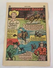 1950 cartoon page BOOGER RED NIXON, BILL ARNETT, SISSY MILES ~ High School Rodeo picture