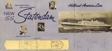 Holland-America S S Statebdam Inaugural Cruises folder deck plan 1957 picture