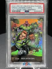 2022 DC Cards PSA 9 Mint Green Lantern Corps Misprint Error Physical Only picture