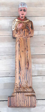 Excellent Witco Monk Statue Wood Carving, MCM, Tiki, Circa 1960’s picture