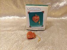 Hallmark Keepsake Ornament Charming Hearts Miniature Collector Series Metal 2004 picture
