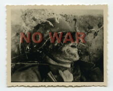 WWII ORIGINAL PHOTO KIA/DEAD GERMAN SOLDIER W HELMET AFTER BATTLE picture