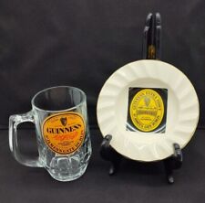 Vtg Guinness Extra Stout Ravenhead England Glass Mug & Shannon Ireland Ashtray picture