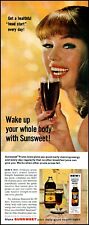 1965 woman smiling Sunsweet prune juice drink vintage photo Print Ad adL68 picture