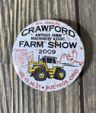 Vintage 9th Annual Crawford Antique Farm Machinery Assoc Farm Show 2.25” Pin picture