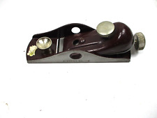 STANLEY NO. 118 LOW ANGLE UNBREAKABLE BLOCK PLANE - LATE MODEL - MAROON FINISH picture