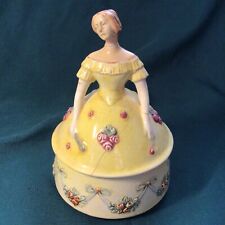 Antique American WELLER POTTERY LADY MUSKOTA Powder Jar “As Is” picture
