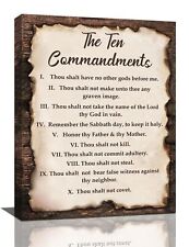 The Ten Commandments Decor Wall Art 10 Commandments Bible Verse Christian Rel... picture