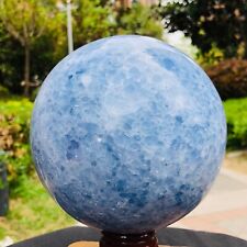 7.67LB Natural Beautiful Blue Crystal Sphere Quartz Crystal Ball Healing 1180 picture