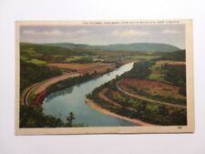Postcard West Virginia Capon Mountain WV Potomac River Aerial View 1940s Linen picture