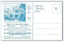 c1960s Mrs. D. B. Black's Home Scene Motel Walterboro South Carolina SC Postcard picture