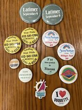 Lot of Vintage Pins Buttons Novelty Events Small Town America Minnesota picture