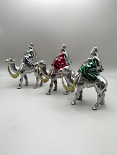 Vintage Set of 3 Bradford Wise Men/Kings Christmas Ornaments, Hang or Stand picture