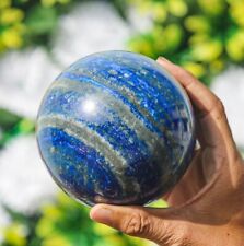 Large 110MM Blue Lapis Lazuli Stone Healing Charged Metaphysical Stone Sphere picture