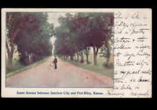 1906 GRAND Ave between JUNCTION CITY & Ft. RILEY KANSAS. posted NY message stamp picture