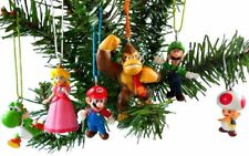 Super Mario Brothers 6 Piece Christmas Holiday Ornament Set Featuring Mario, and picture