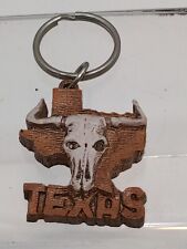 Texas Steer Head Longhorn Key Chain Vintage   C4 picture