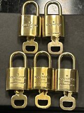 Genuine LOUIS VUITTON Shiney Padlock with Matching Key (LV Lock Number Varies) picture