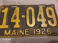 Maine 1926 License Plate ME Vintage Cool #14-049 picture