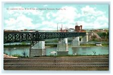 c1909 Lebanon Valley R.R Bridge Keystone Furnaces Walters Park PA Postcard  picture