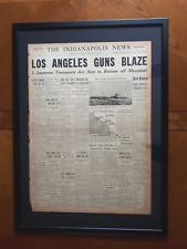 UFO Scare over Los Angeles. Roswell . Original paper Framed . Feburary 25 1942 picture