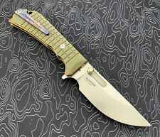 Customized Twosun TS464 4” 14C28N Blade Bronze Titanium Liners W/ Green G10 New picture